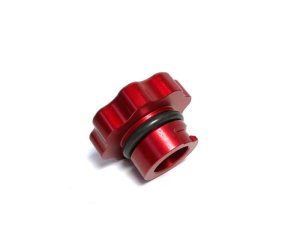 GMC 2500 Oil Cap Cover - Fleece Performance - Billet - Red - `01-`16 GMC 2500 Oil Cap Cover - Fleece Performance - Billet - Red - `01-`16